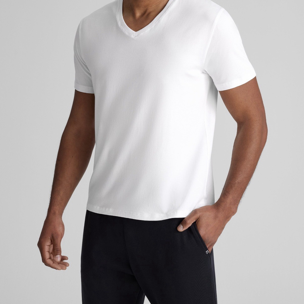 NWT Tommy John Second Skin White V-Neck T-Shirt Men’s 2XL Ultra Soft